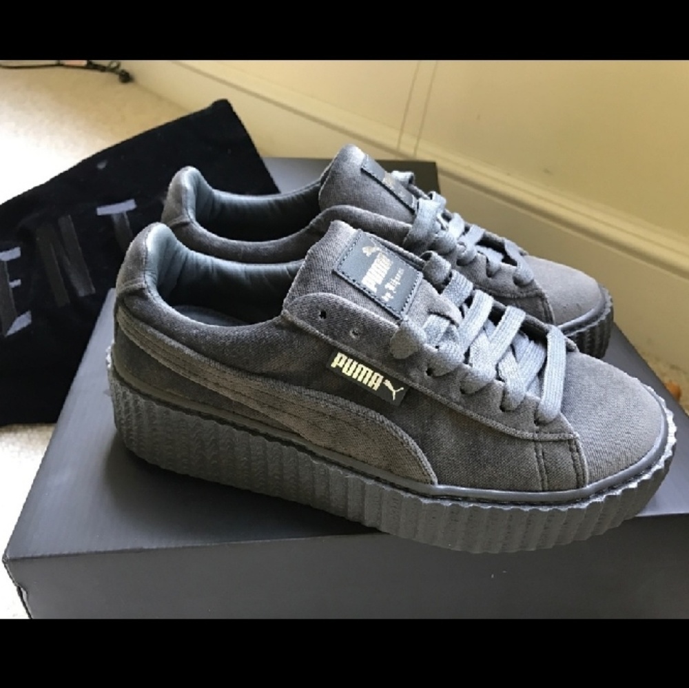 Fenty Puma Velvet Creeper size 5.5 - Glacier Grey